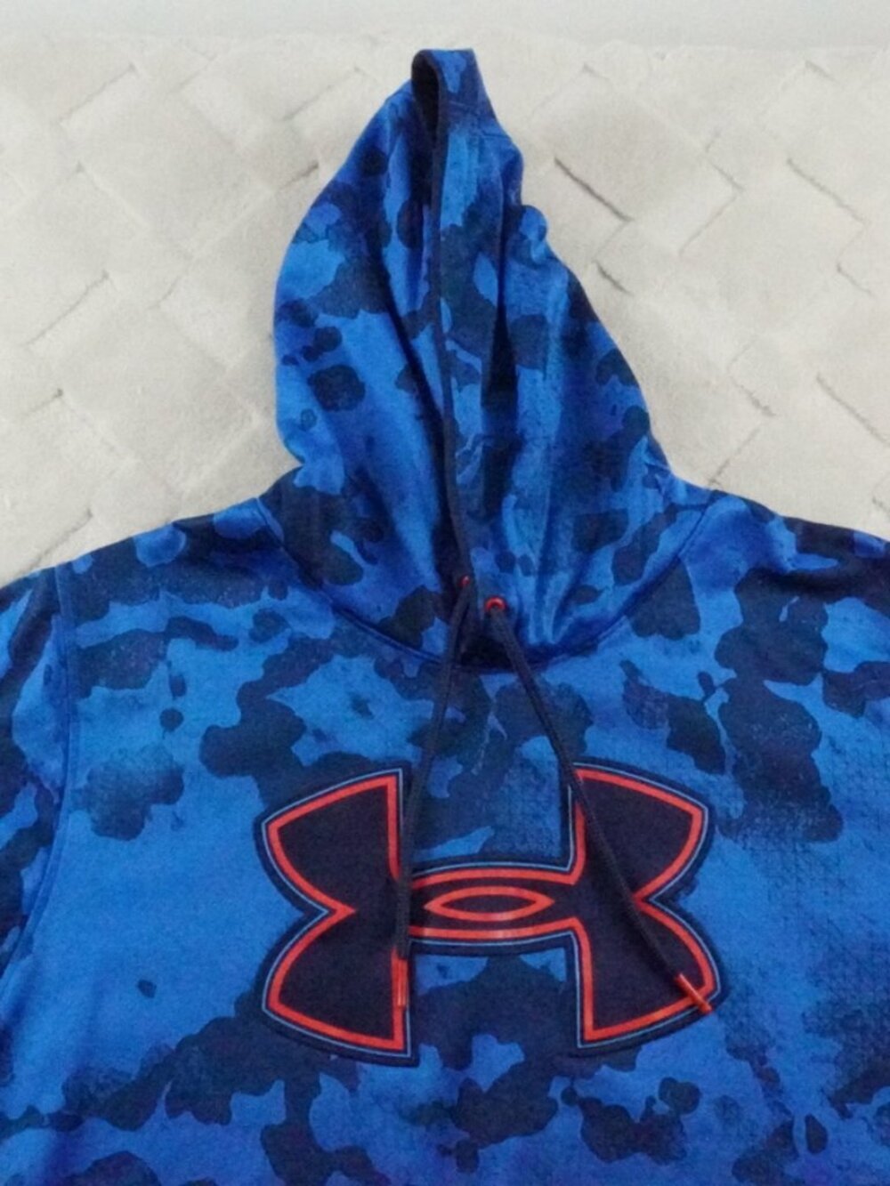 Under Armour Strom Hoodie Mens Extra Large Blue Camo Pull Over